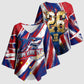Cape Verde Football 2026 Kimono Sleeve Blouse Won Our Hearts Blue Sharks Soccer Player