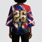 Cape Verde Football 2026 Kimono Sleeve Blouse Won Our Hearts Blue Sharks Soccer Player