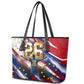 Cape Verde Football 2026 Leather Tote Bag Won Our Hearts Blue Sharks Soccer Player