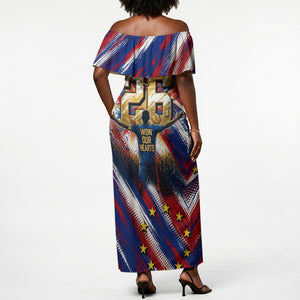 Cape Verde Football 2026 Off Shoulder Maxi Dress Won Our Hearts Blue Sharks Soccer Player