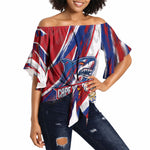 Cape Verde Football 2026 Off Shoulder Wrap Waist Top Won Our Hearts Blue Sharks Soccer Player