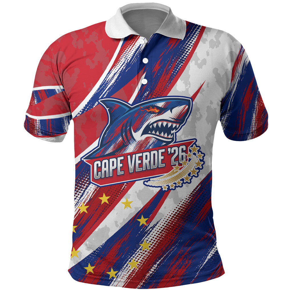 Cape Verde Football 2026 Polo Shirt Won Our Hearts Blue Sharks Soccer Player