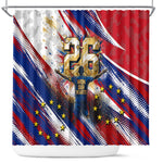 Cape Verde Football 2026 Shower Curtain Won Our Hearts Blue Sharks Soccer Player