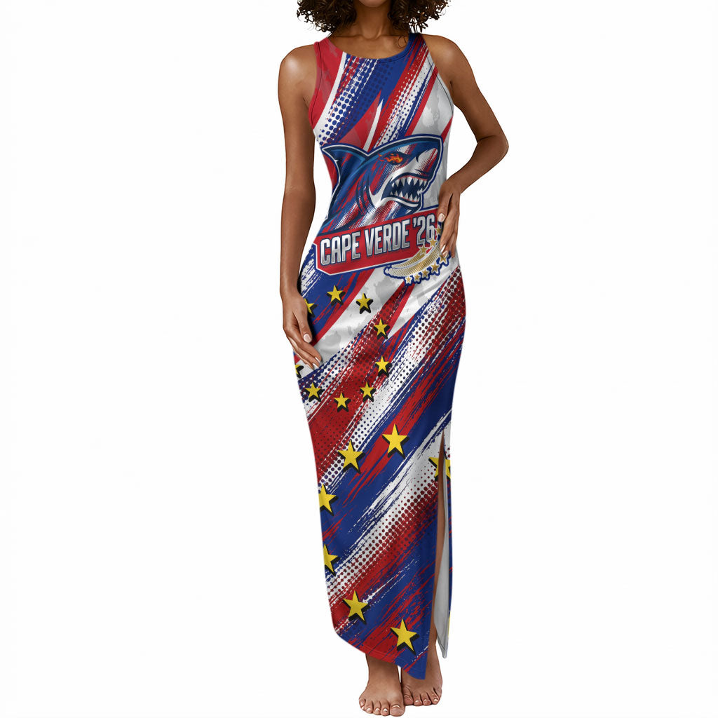 Cape Verde Football 2026 Tank Maxi Dress Won Our Hearts Blue Sharks Soccer Player