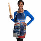 Personalized Cape Verde Blue Sharks Apron Giant Spirit African Football 2026 Mascot