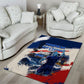 Personalized Cape Verde Blue Sharks Area Rug Giant Spirit African Football 2026 Mascot