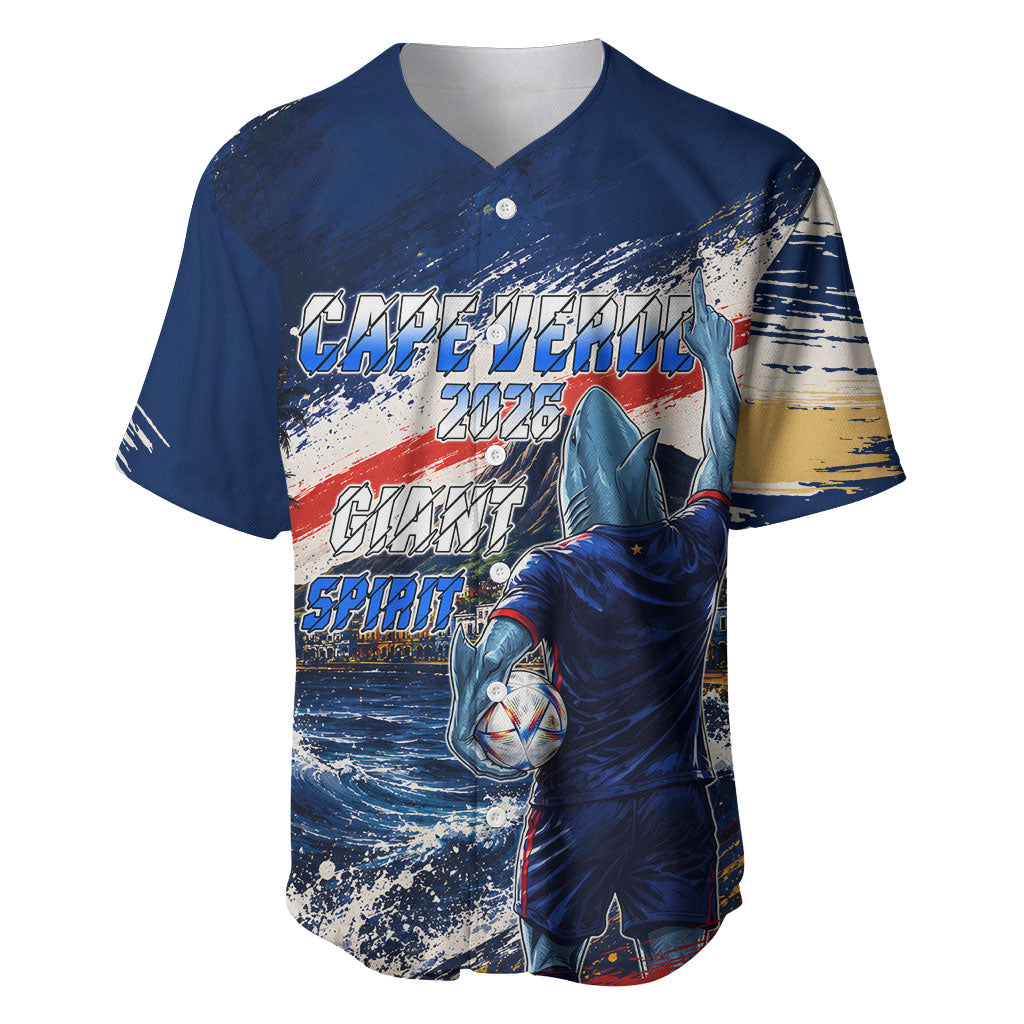 Personalized Cape Verde Blue Sharks Baseball Jersey Giant Spirit African Football 2026 Mascot