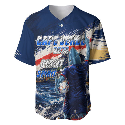 Personalized Cape Verde Blue Sharks Baseball Jersey Giant Spirit African Football 2026 Mascot