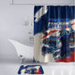 Personalized Cape Verde Blue Sharks Bathroom Set Giant Spirit African Football 2026 Mascot