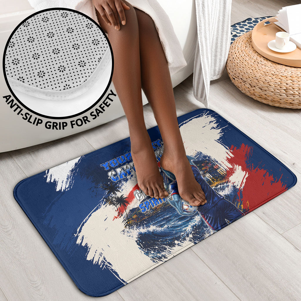 Personalized Cape Verde Blue Sharks Bathroom Set Giant Spirit African Football 2026 Mascot