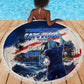 Personalized Cape Verde Blue Sharks Beach Blanket Giant Spirit African Football 2026 Mascot