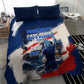 Personalized Cape Verde Blue Sharks Bedding Set Giant Spirit African Football 2026 Mascot