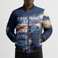 Personalized Cape Verde Blue Sharks Bomber Puffer Jacket Giant Spirit African Football 2026 Mascot