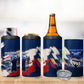 Personalized Cape Verde Blue Sharks 4 in 1 Can Cooler Tumbler Giant Spirit African Football 2026 Mascot
