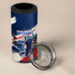Personalized Cape Verde Blue Sharks 4 in 1 Can Cooler Tumbler Giant Spirit African Football 2026 Mascot