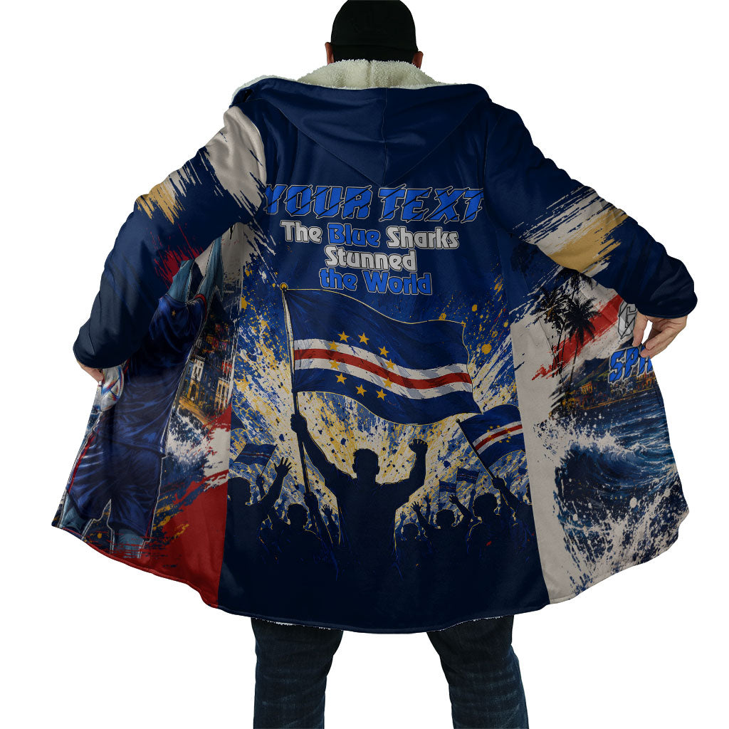 Personalized Cape Verde Blue Sharks Cloak Giant Spirit African Football 2026 Mascot
