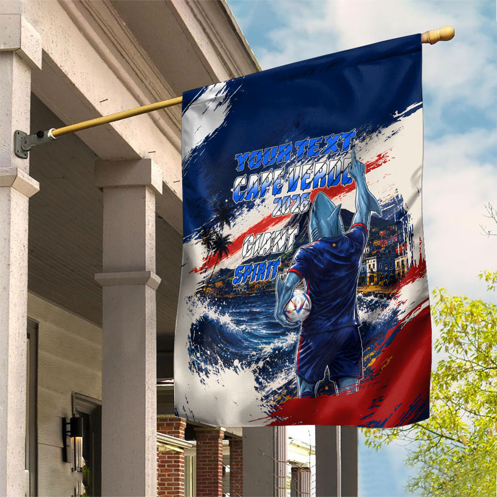Personalized Cape Verde Blue Sharks Garden Flag Giant Spirit African Football 2026 Mascot