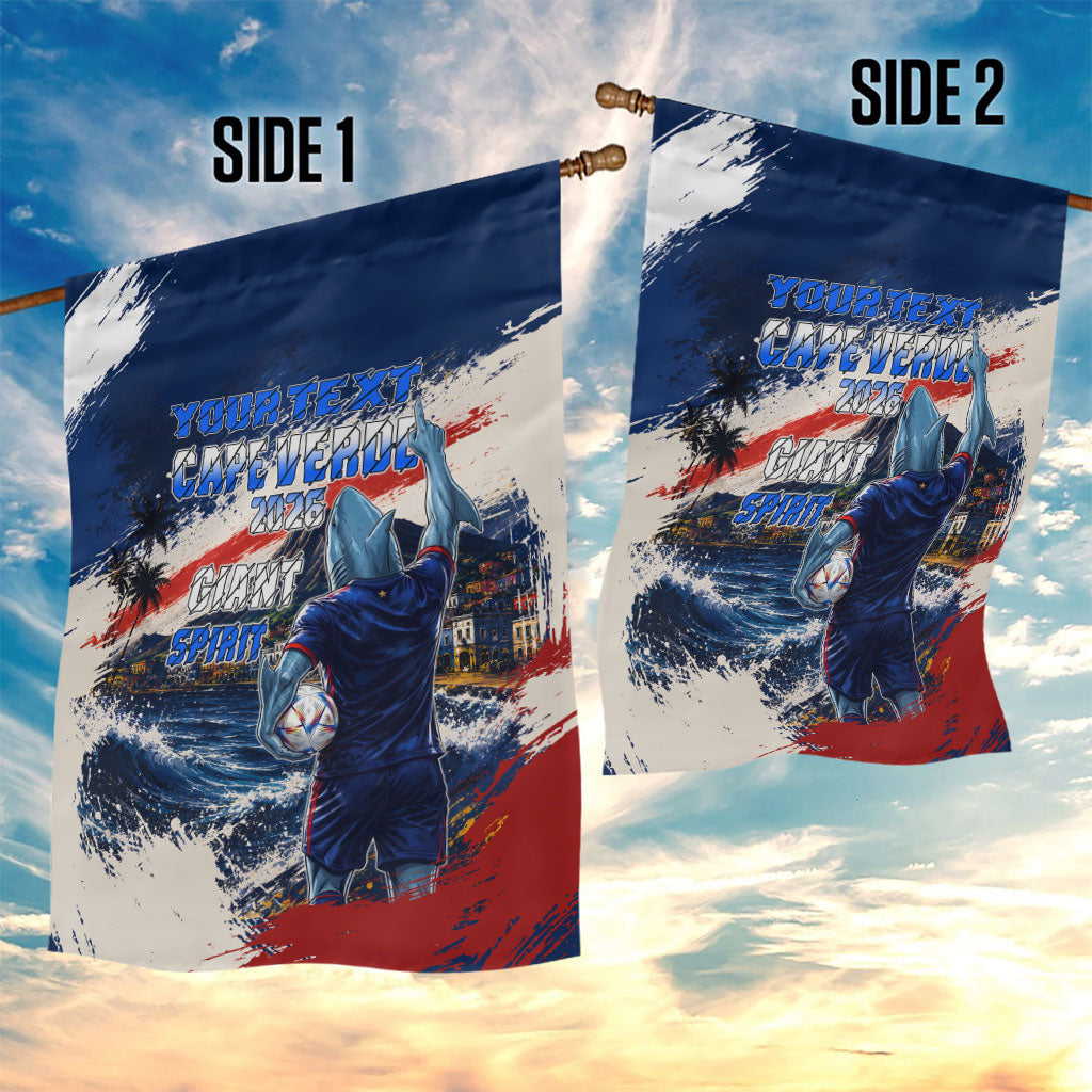 Personalized Cape Verde Blue Sharks Garden Flag Giant Spirit African Football 2026 Mascot