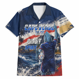 Personalized Cape Verde Blue Sharks Hawaiian Shirt Giant Spirit African Football 2026 Mascot