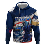 Personalized Cape Verde Blue Sharks Hoodie Giant Spirit African Football 2026 Mascot