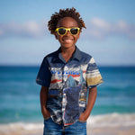 Personalized Cape Verde Blue Sharks Kid Hawaiian Shirt Giant Spirit African Football 2026 Mascot