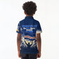 Personalized Cape Verde Blue Sharks Kid Polo Shirt Giant Spirit African Football 2026 Mascot