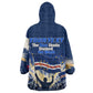Personalized Cape Verde Blue Sharks Kid Wearable Blanket Hoodie Giant Spirit African Football 2026 Mascot