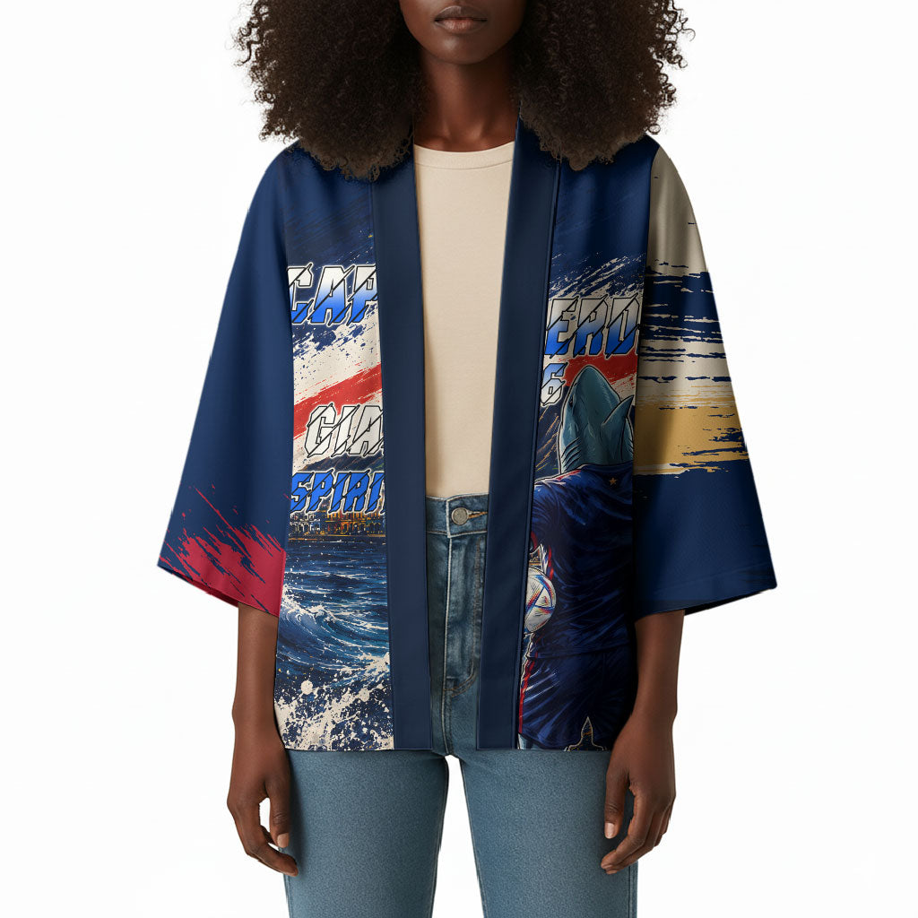 Personalized Cape Verde Blue Sharks Kimono Giant Spirit African Football 2026 Mascot