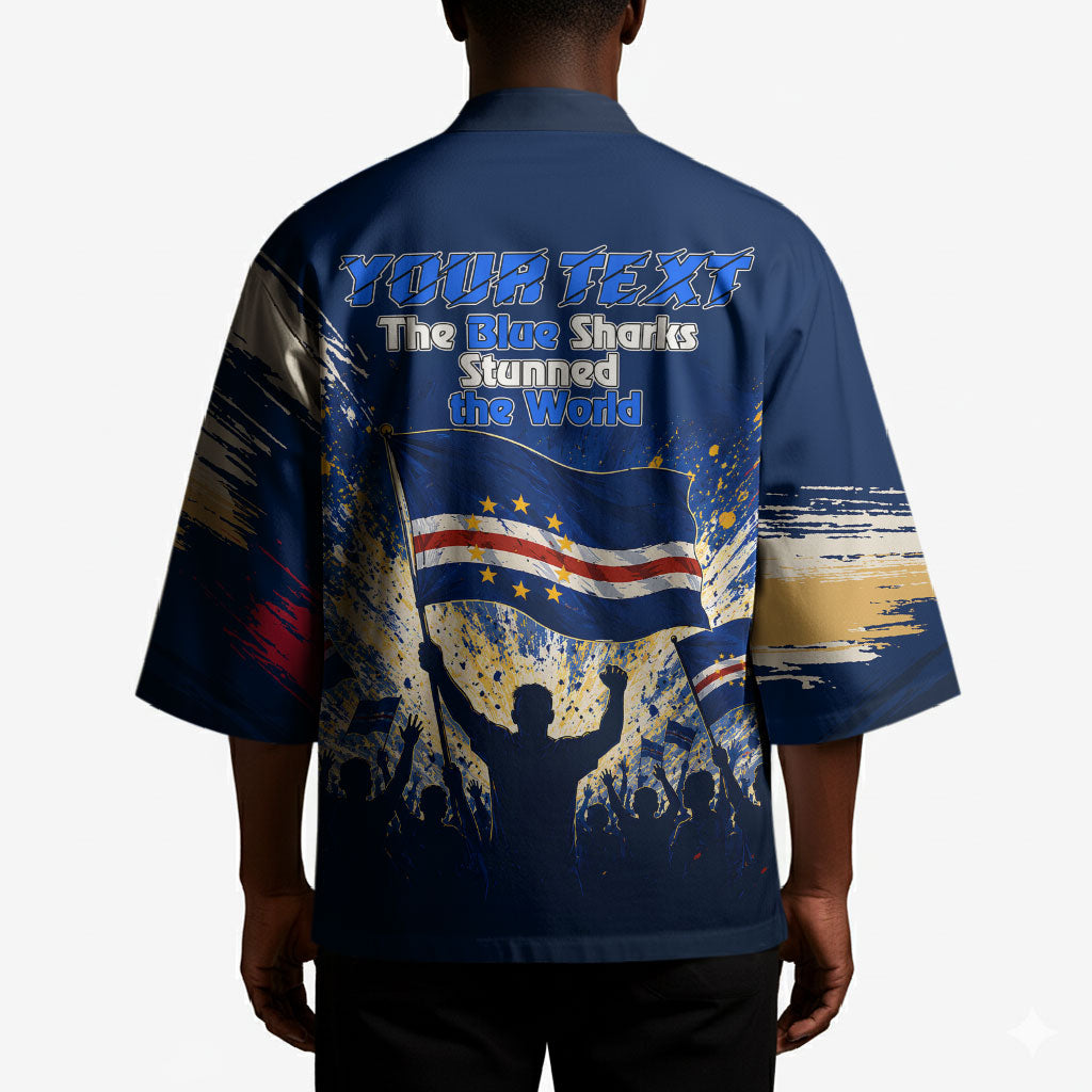 Personalized Cape Verde Blue Sharks Kimono Giant Spirit African Football 2026 Mascot