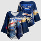 Personalized Cape Verde Blue Sharks Kimono Sleeve Blouse Giant Spirit African Football 2026 Mascot