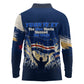 Personalized Cape Verde Blue Sharks Long Sleeve Polo Shirt Giant Spirit African Football 2026 Mascot