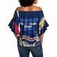 Personalized Cape Verde Blue Sharks Off Shoulder Wrap Waist Top Giant Spirit African Football 2026 Mascot