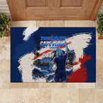 Personalized Cape Verde Blue Sharks Rubber Doormat Giant Spirit African Football 2026 Mascot