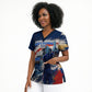 Personalized Cape Verde Blue Sharks Scrub Top Giant Spirit African Football 2026 Mascot