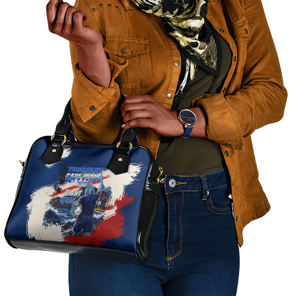 Personalized Cape Verde Blue Sharks Shoulder Handbag Giant Spirit African Football 2026 Mascot
