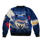 Personalized Cape Verde Blue Sharks Sleeve Zip Bomber Jacket Giant Spirit African Football 2026 Mascot