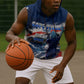 Personalized Cape Verde Blue Sharks Sleeveless Hoodie Giant Spirit African Football 2026 Mascot