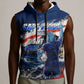 Personalized Cape Verde Blue Sharks Sleeveless Hoodie Giant Spirit African Football 2026 Mascot