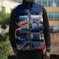 Personalized Cape Verde Blue Sharks Sleeveless Puffer Jacket Giant Spirit African Football 2026 Mascot