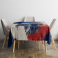 Personalized Cape Verde Blue Sharks Tablecloth Giant Spirit African Football 2026 Mascot