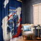 Personalized Cape Verde Blue Sharks Window Curtain Giant Spirit African Football 2026 Mascot