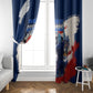 Personalized Cape Verde Blue Sharks Window Curtain Giant Spirit African Football 2026 Mascot
