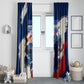 Personalized Cape Verde Blue Sharks Window Curtain Giant Spirit African Football 2026 Mascot