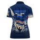 Personalized Cape Verde Blue Sharks Women Polo Shirt Giant Spirit African Football 2026 Mascot