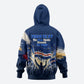 Personalized Cape Verde Blue Sharks Zip Hoodie Giant Spirit African Football 2026 Mascot