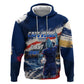 Personalized Cape Verde Blue Sharks Zip Hoodie Giant Spirit African Football 2026 Mascot