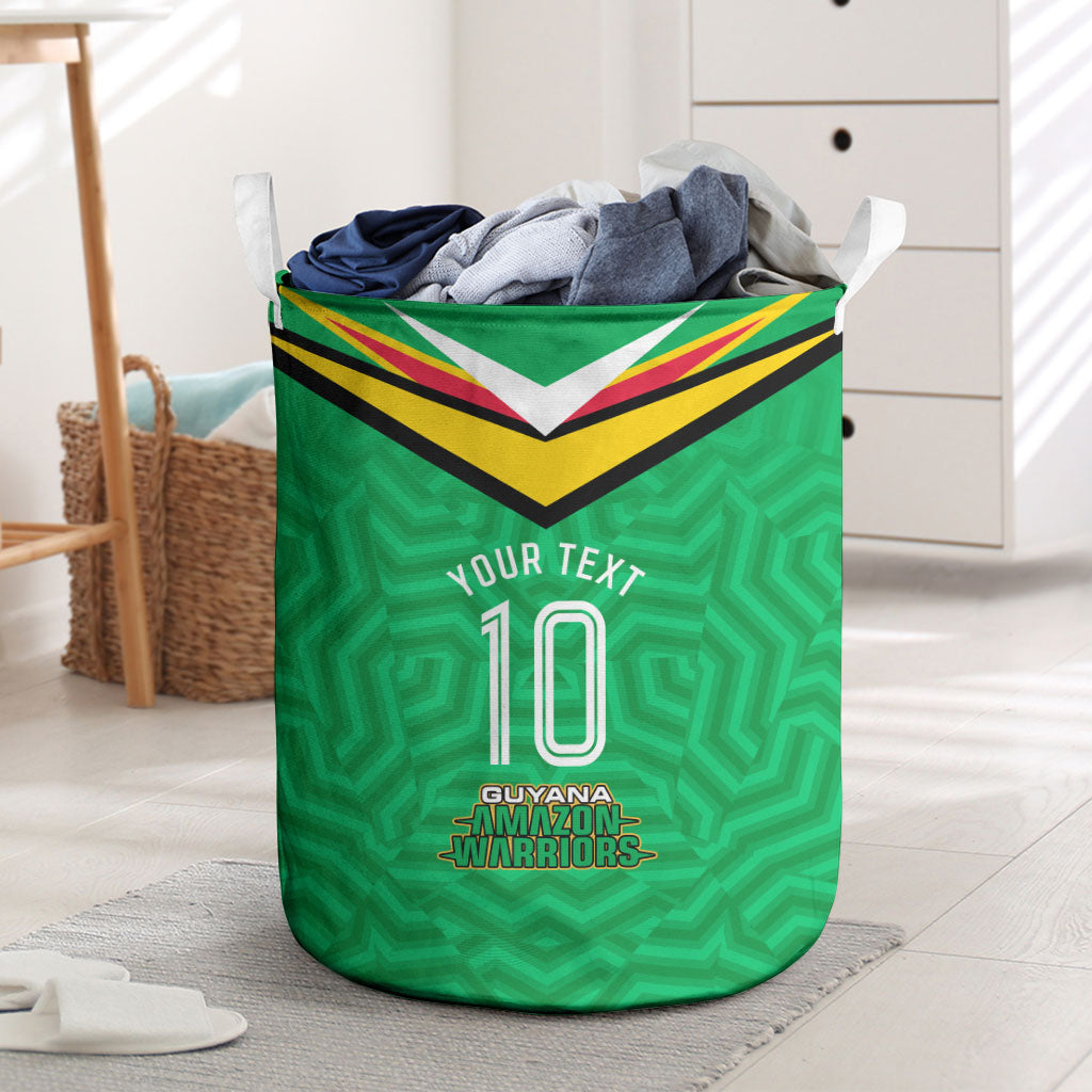 Personalized Guyana Cricket Amazon Warriors Laundry Basket Tribal Warrior Mascot Fan
