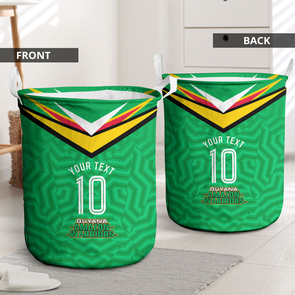Personalized Guyana Cricket Amazon Warriors Laundry Basket Tribal Warrior Mascot Fan