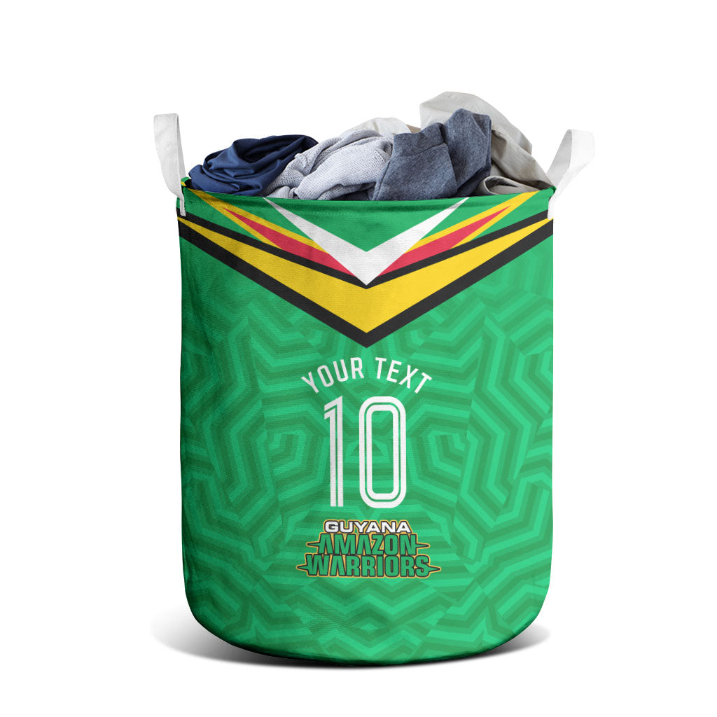 Personalized Guyana Cricket Amazon Warriors Laundry Basket Tribal Warrior Mascot Fan