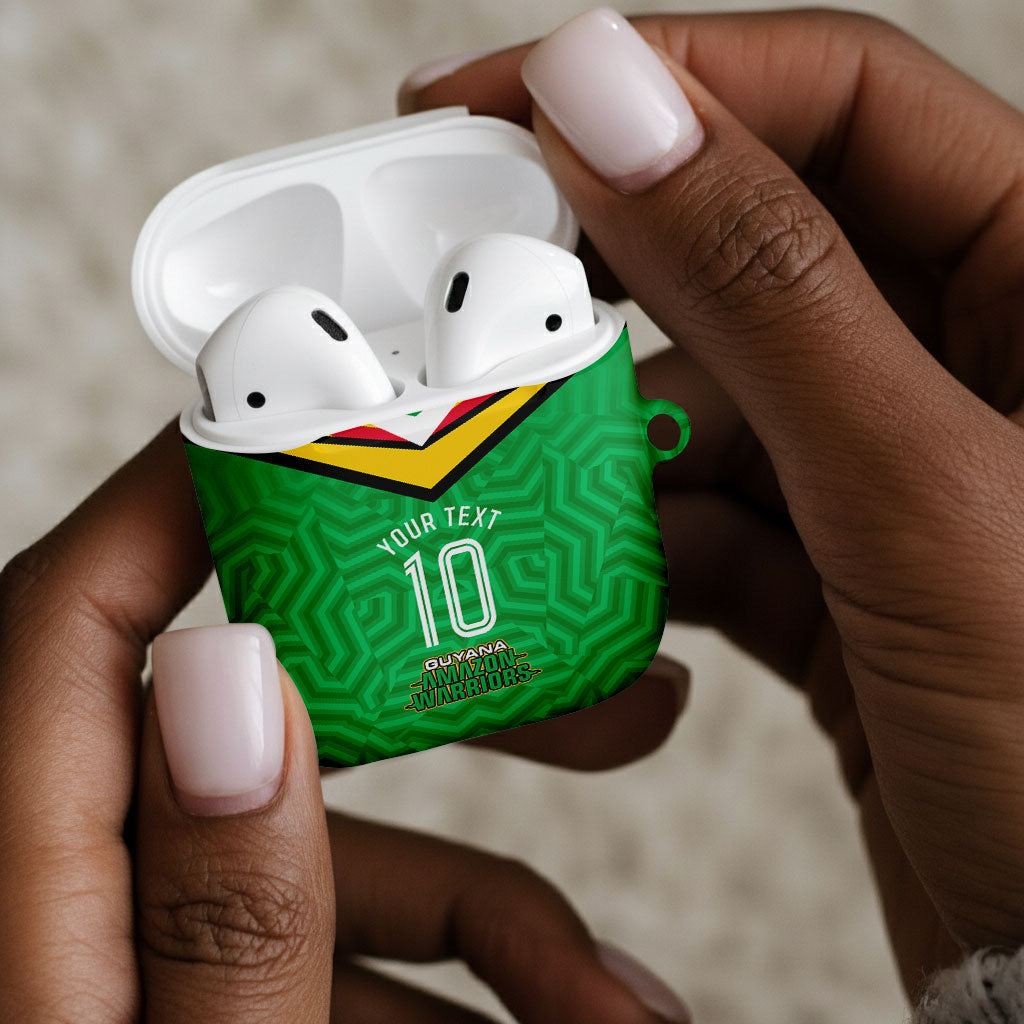 Personalized Guyana Cricket Amazon Warriors AirPods Case Tribal Warrior Mascot Fan